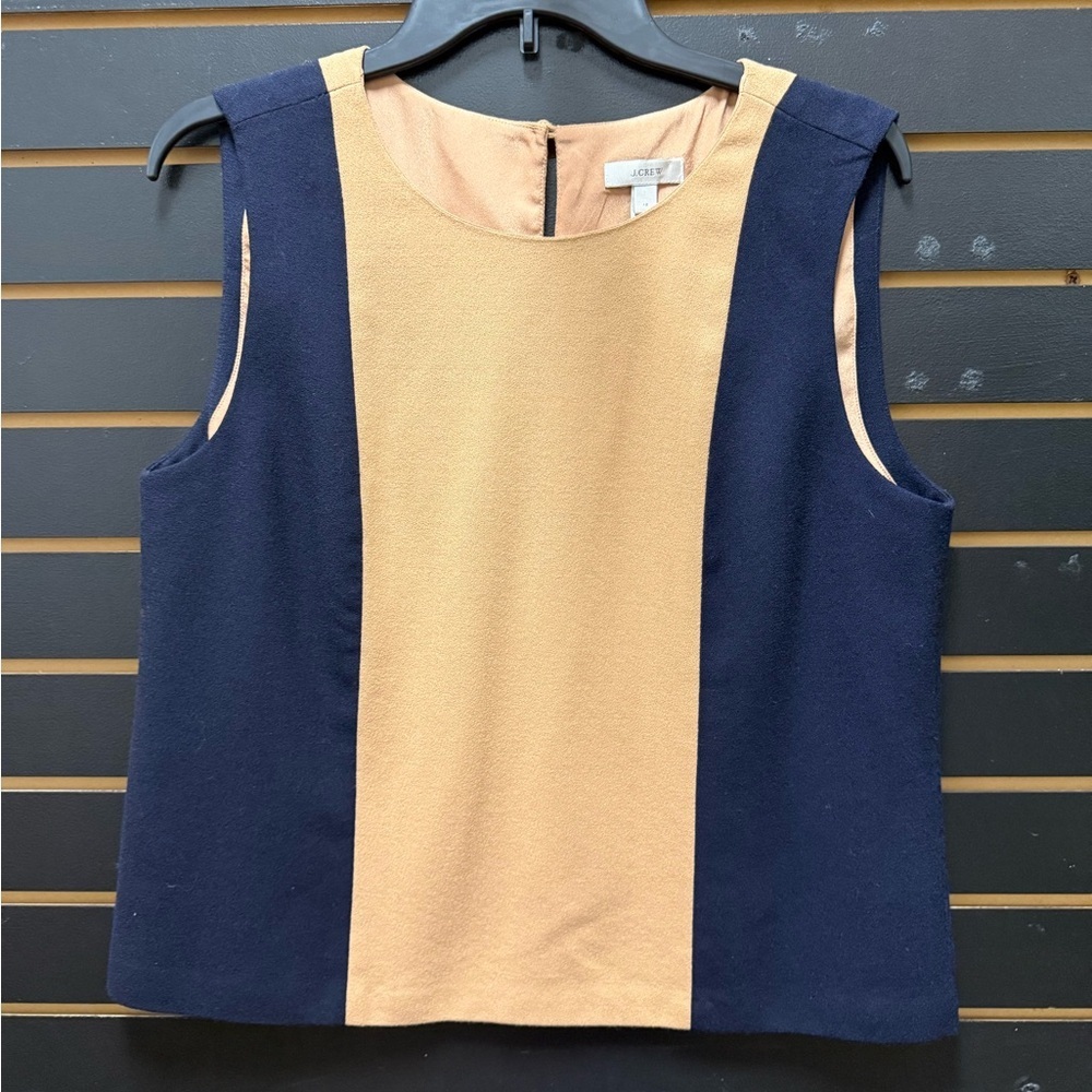J.Crew Wool Colorblock Sleeveless Top – Size 12